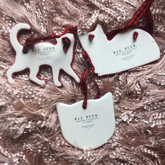 NWT RAE DUNN three cat themed ornaments 🐱 - Picture 3 of 5